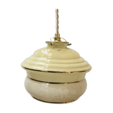 Art Deco hanging yellow-beige and golden edé