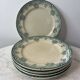 Set of 6 flat plates, ironstone Narcisses Onnaing.