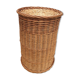 Vintage cylindrical rattan basket