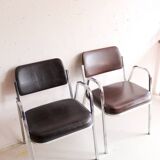 Two vintage Souvignet armchairs