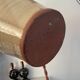 Lampe en grès et raphia électrifiée à neuf