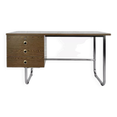 Vintage chrome and wood desk