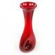 Mid-century modern vase, red glass, Poland, 1970s