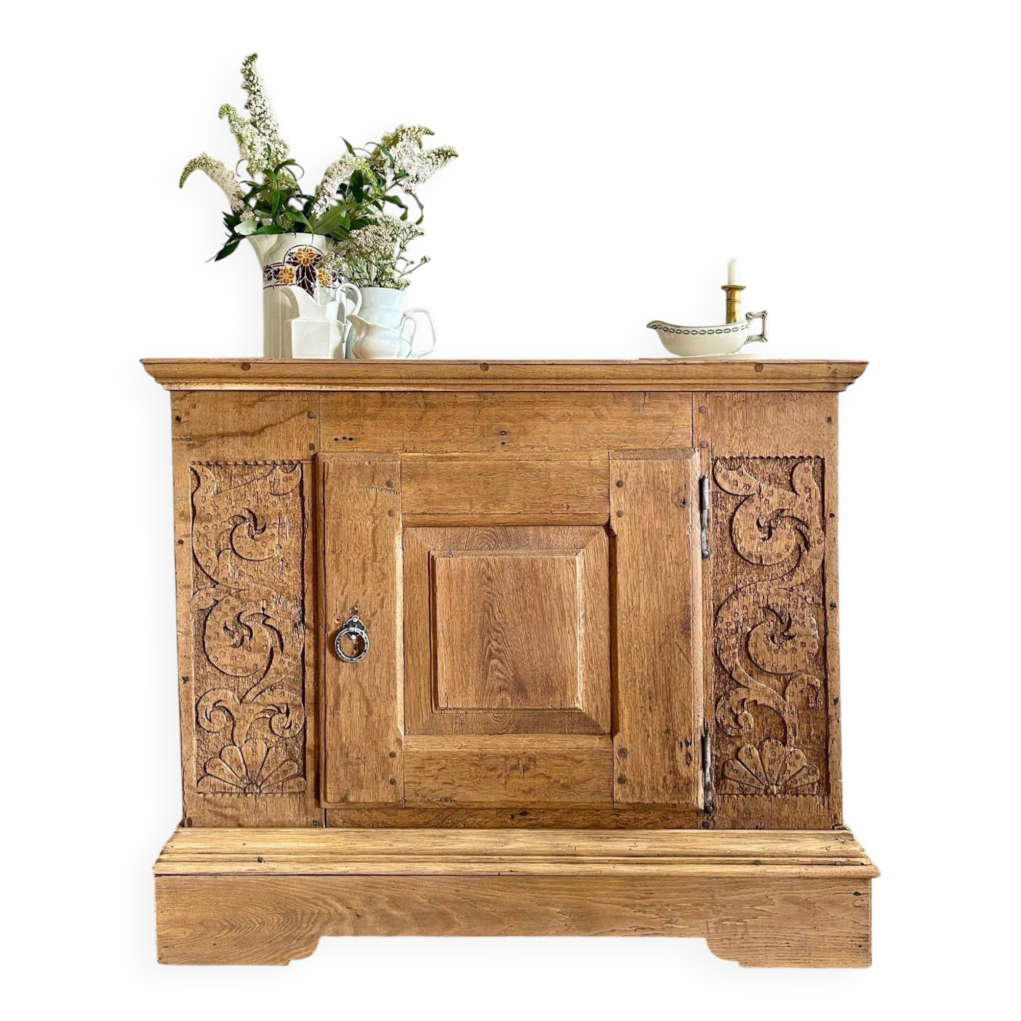 Antique carved oak sideboard