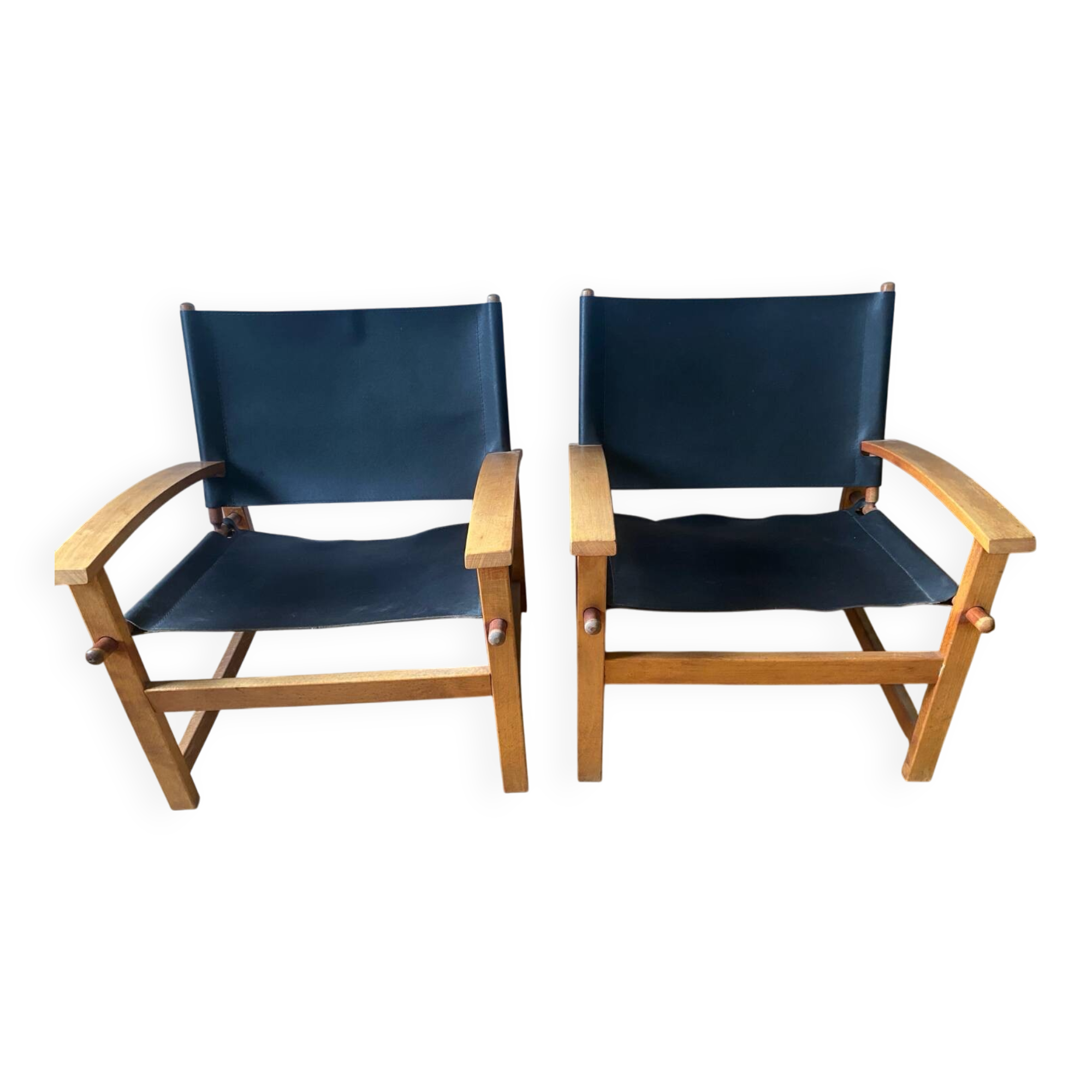 Paire de fauteuils « safari « vintage HYLLINGE MŌBLER