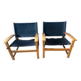 Paire de fauteuils « safari « vintage HYLLINGE MŌBLER