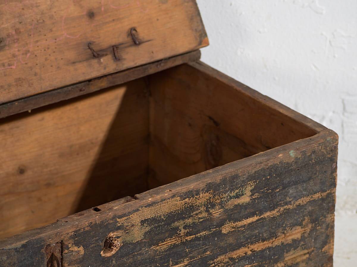 Old cobalt blue ammunition chest (c.1900) #64