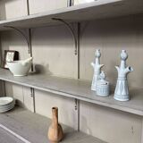 Large gray wooden bookcase