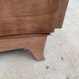 Buffet enfilade art déco 4 portes rénové en bois de chêne brut 200cm