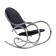 1970s chrome and black velvet sculptural rocking chair