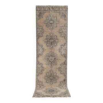 Tapis de couloir turc vintage 115x383 cm