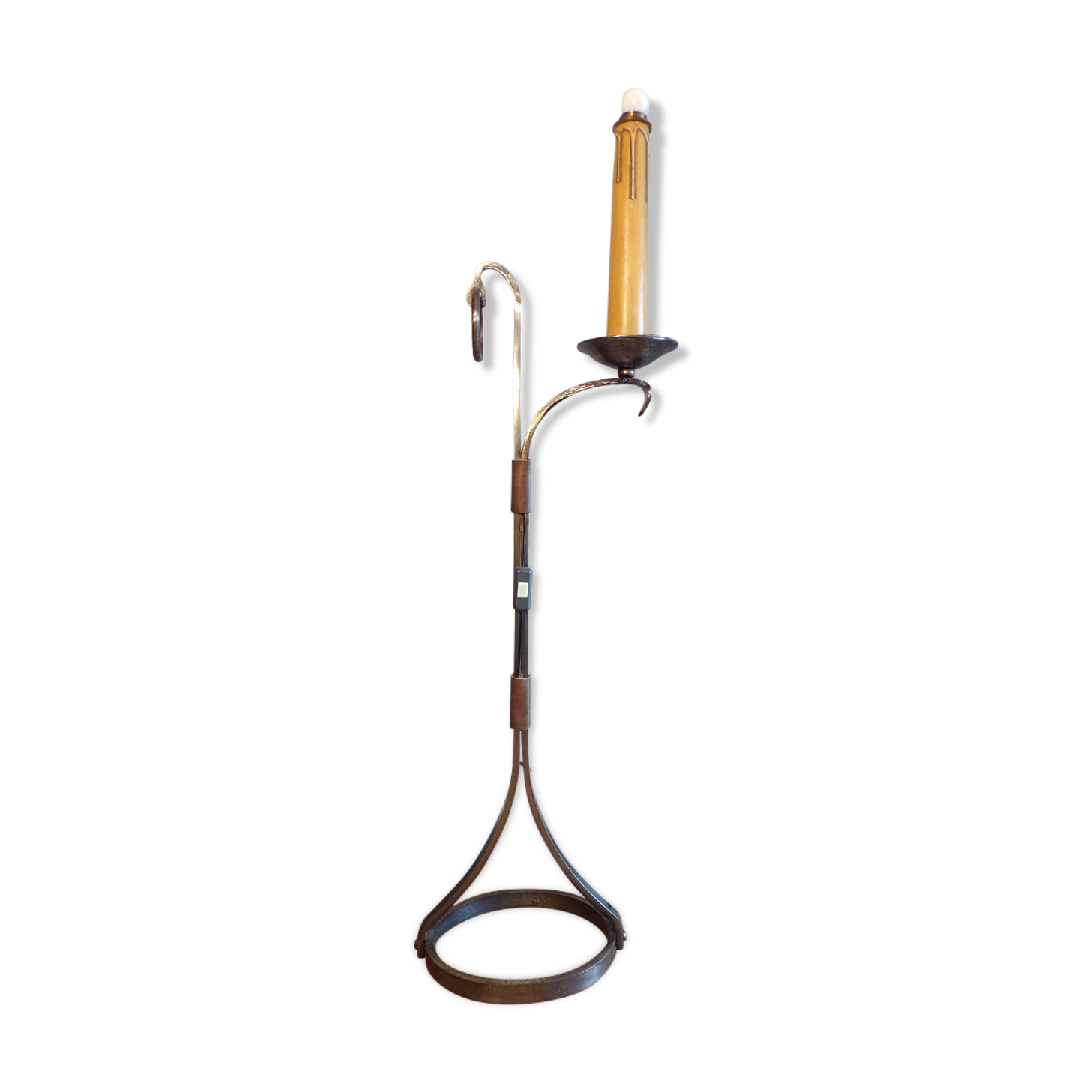 Brutalist jp Ryckaert floor lamp in wrought iron