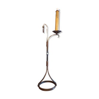 Brutalist jp Ryckaert floor lamp in wrought iron