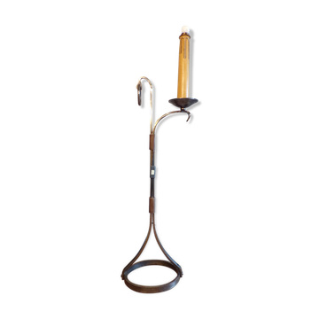 Brutalist jp Ryckaert floor lamp in wrought iron