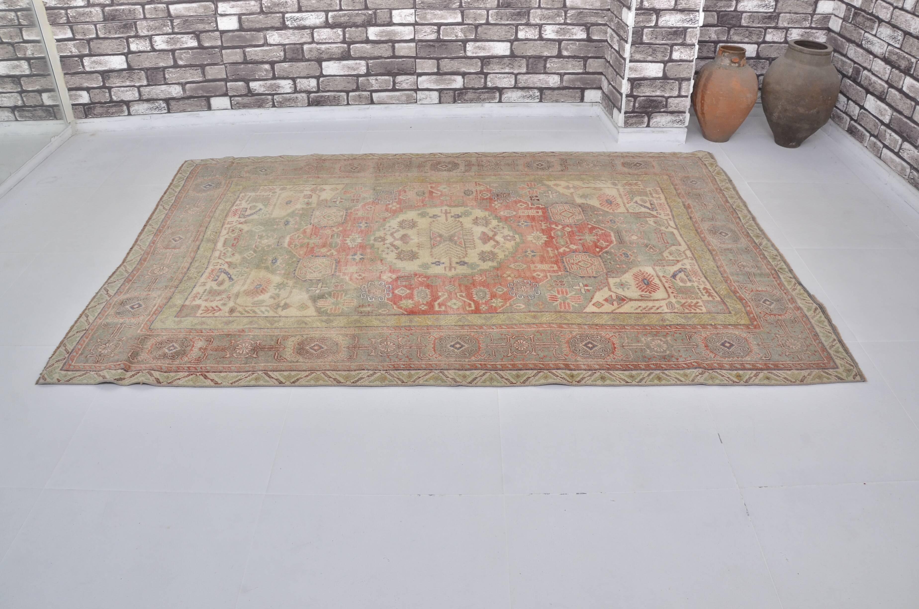 Oushak Handknotted Vintage Rug sku 1453