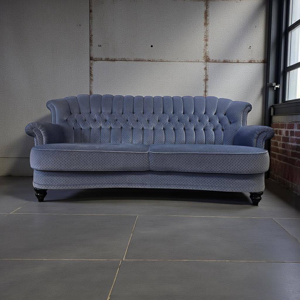Vintage blue sofa / couch / settee