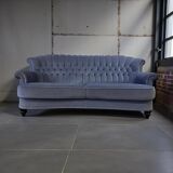 Vintage blue sofa / couch / settee