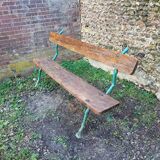 Banc de jardin en fonte bois vert