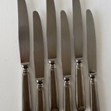 Set of 6 Vintage Modernist Sea Shell Design Dinner Knives