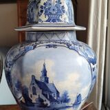 Two Delft earthenware vases