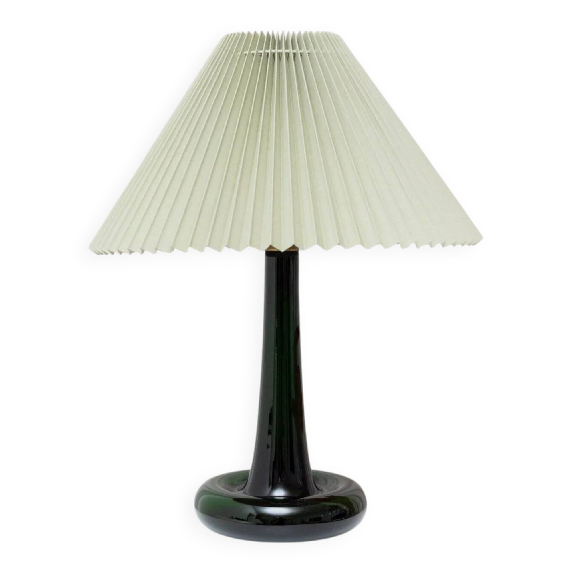 Emerald Green Glass Table Lamp Fleur by Michael Bang for Holmegaard, Danish Mid-Century 1960s