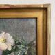 Aquarelle fleurs d'hellébores encadrée G. Mocquart