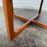 Vintage round teak coffee table by Niels Bach for Randers Møbelfabrik, 1960s