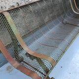 Banc de jardin métal perforé rené malaval 1950/60