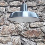 Old industrial suspension - enamelled sheet metal - 1950