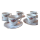 5 floral porcelain cups Bavaria, vintage