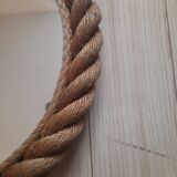 60s rope mirror attributed 38x64cm