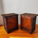 Pair of 1950s Brutalist bedside tables