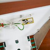 Pair of chrome and blue plexiglass wall lights, Made in Germany, Design, 1970