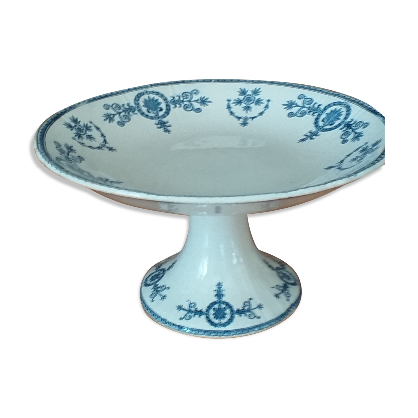 Fruit basket in opaque porcelain Terre de Fer de Gien model Malmaison