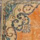 6x9 Pumpkin Orange Turkish Vintage Rug, 187x271 Cm