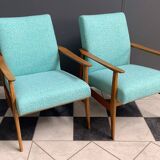 Pair of Green arm chairs 1960s