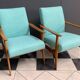 Pair of Green arm chairs 1960s
