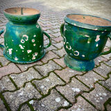 Varnished terracotta jar