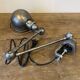 Jieldé desk lamp with 2 arms of 40cm and 25cm with a clamp base.
