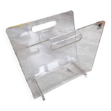 Vintage David Lange plexiglass magazine rack