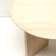 Oval travertine coffee table made in the 1970s