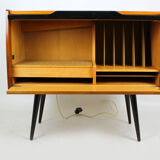 Vintage record player cabinet, 1960s
