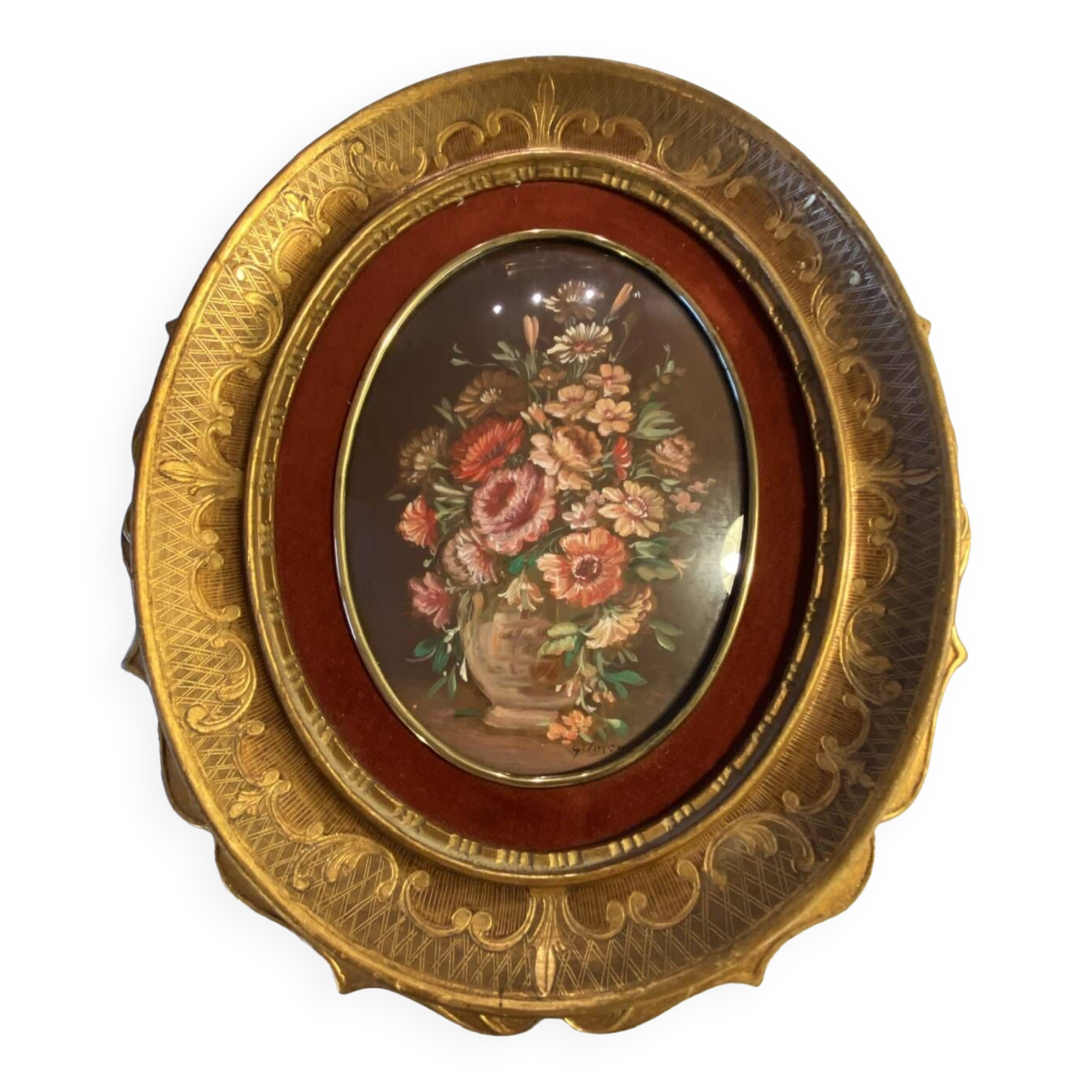 Still life with a bouquet of wild flowers, 20th century, signed