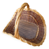 Rattan and wicker log basket