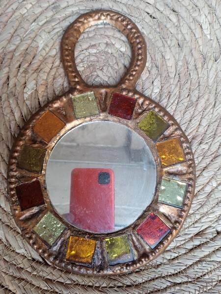 Mirror irena jaworska 70's vintage student of line vautrin