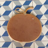 Miroir pomme en rotin vintage