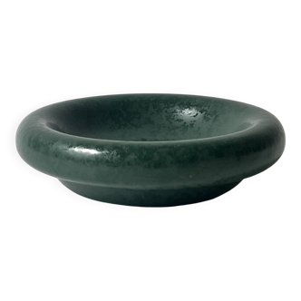 Ashtray / round ceramic catchall in emerald green.