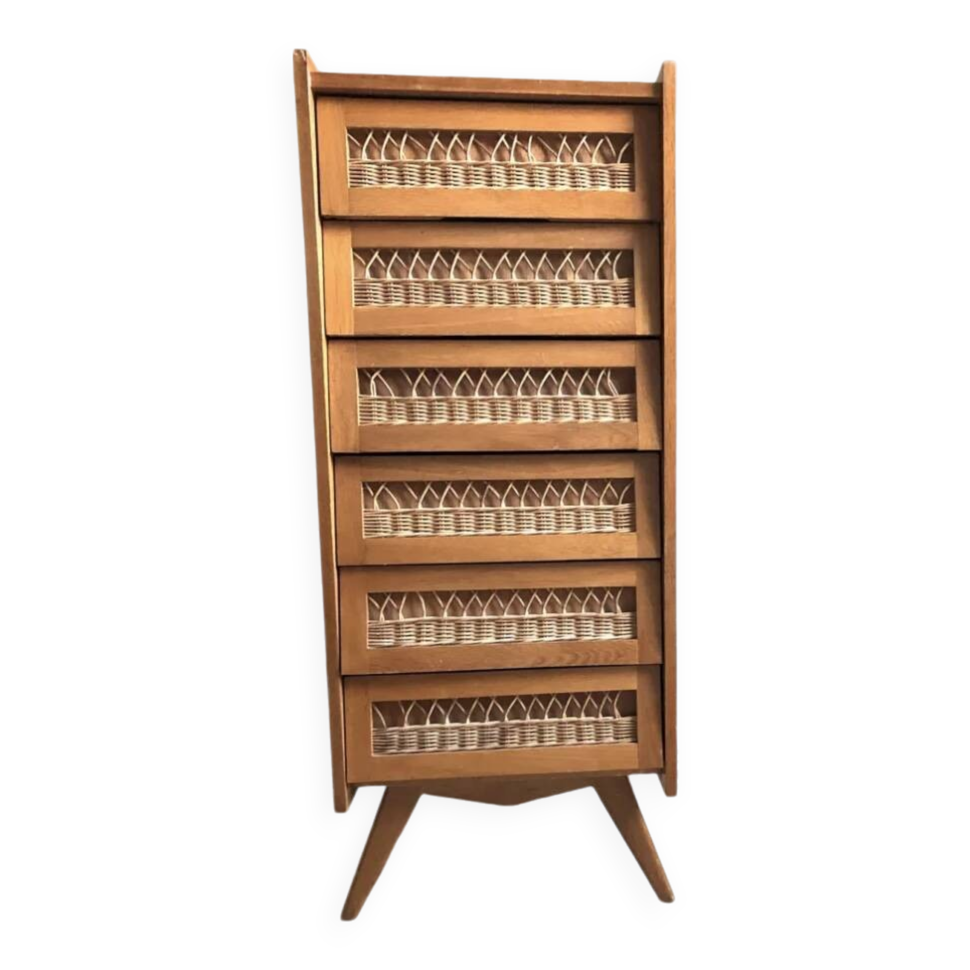 Commode /Chiffonnier bois et rotin