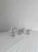 5 stemmed glasses made of thick glass
