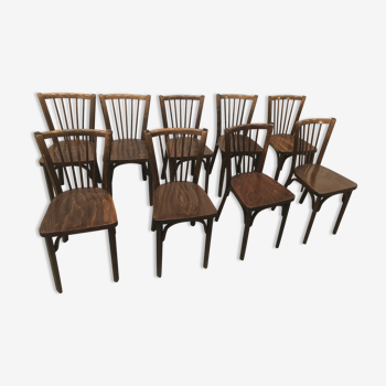 Set of 9 bistro chairs